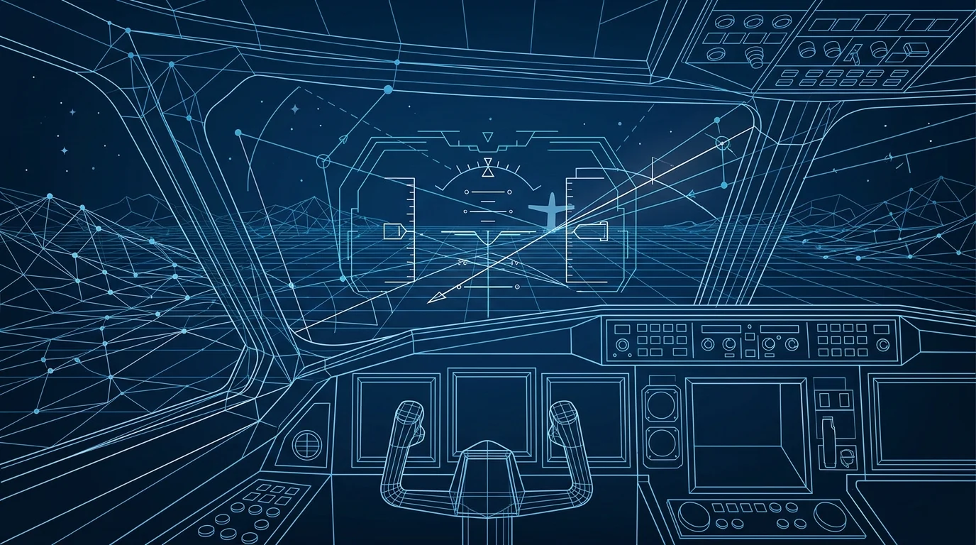 Conceptual digital flight cockpit display.