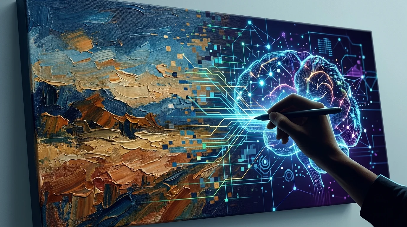 A visual blend of art and data representing a suspect's subconscious.