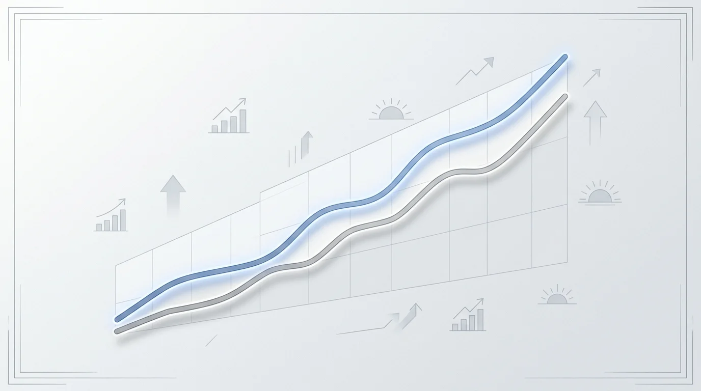 A comparison chart showing the growth metrics of two different mobile applications.